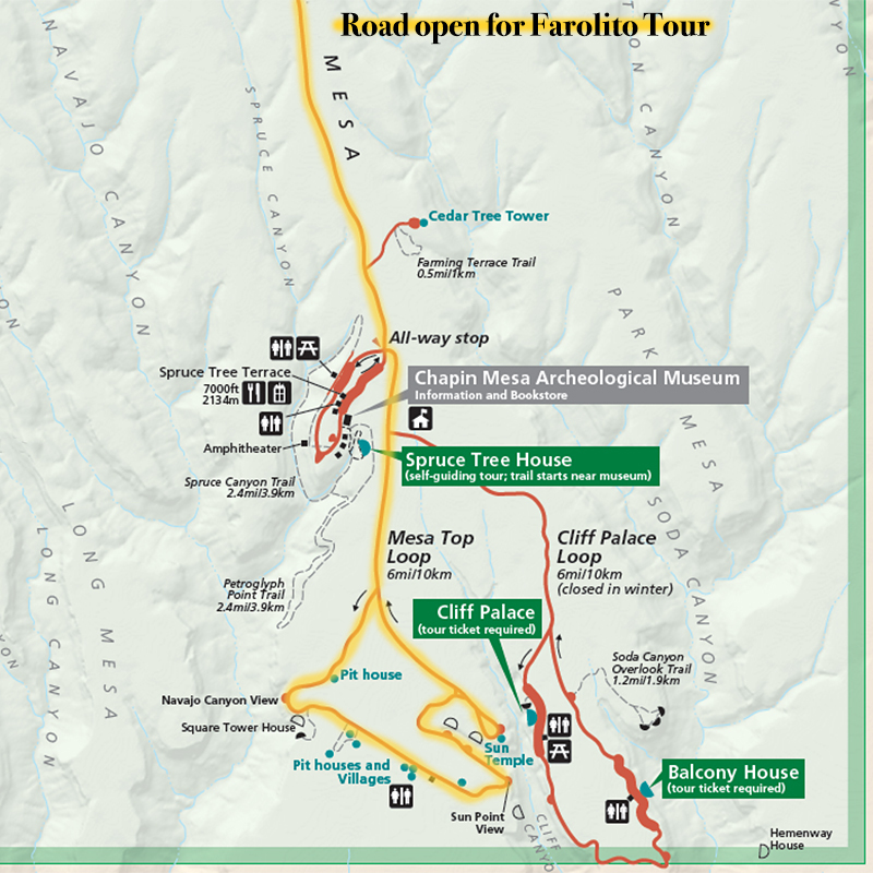 Mesa Verde Map Road