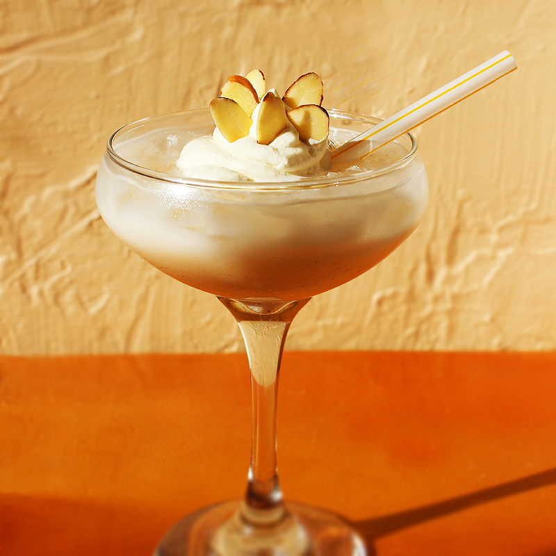 Spiked Hazelnut Horchata with Frangelico taken by Southwest Discovered