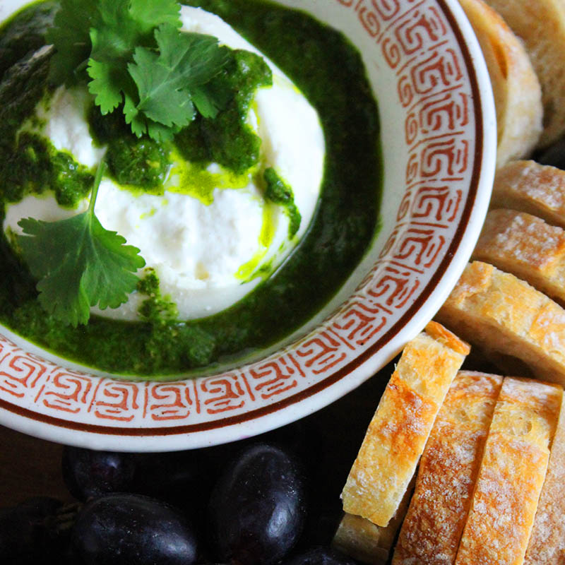 Quick Homemade Buratta with Chimichurri taken by Southwest Discovered