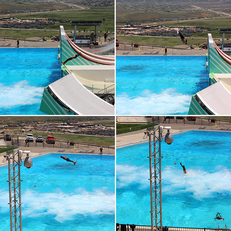 Practice pool for ski jumpers.