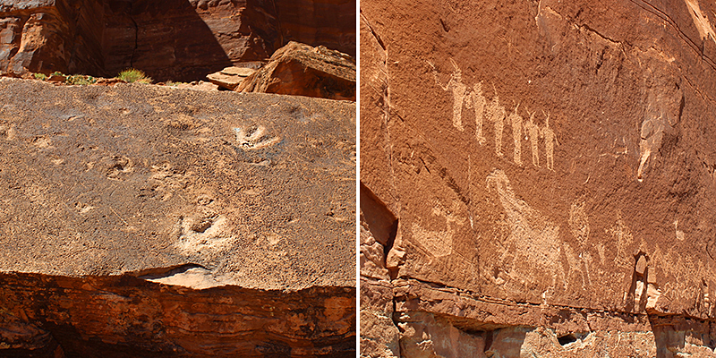 Dinosaur Tracks and Petroglyphs