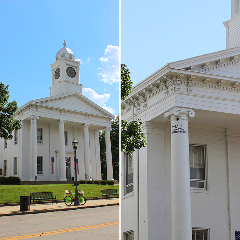 Lexington Courthouse and Cannon Ball